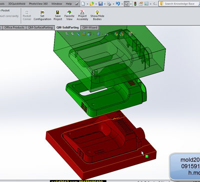 دانلود آموزش طراحی قالب تزریق پلاستیک سالیدورک برای کارخانجات  3dquick mold